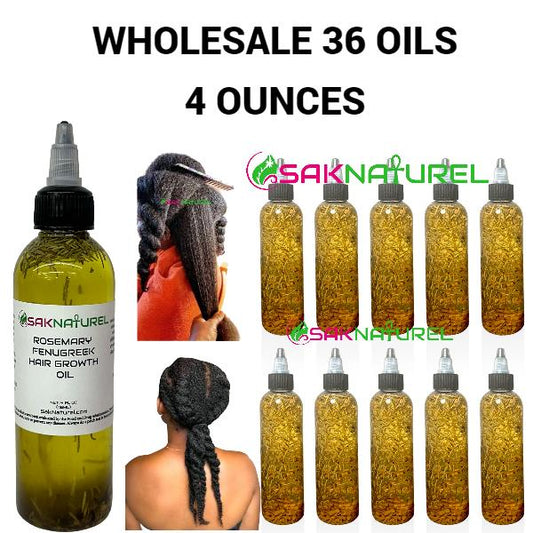 WHOLESALE 36 Organic Rosemary Fenugreek Hair Growth oil - 4 oz