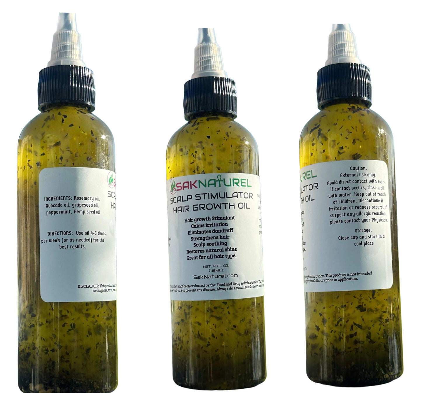 Organic Scalp Stimulator Hair Growth oil - 4 oz